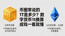 币圈常说的1T是多少?数字货币1t换算成钱一看就懂