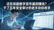还在琢磨数字货币漏洞赚钱?干了五年安全审计的老手劝你收手