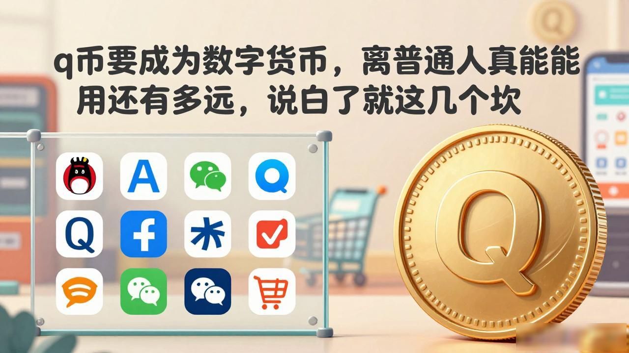 q币要成为数字货币,离普通人真能用还有多远,说白了就这几个坎
