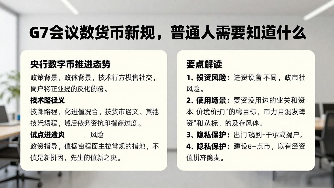 G7会议数字货币新规,普通人需要知道什么