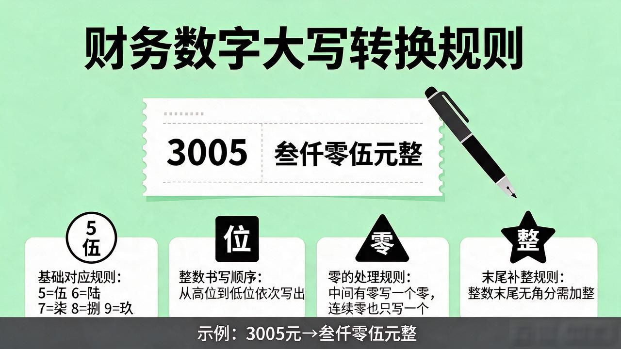 财务数字大写怎么写 货币大写转换规则全解