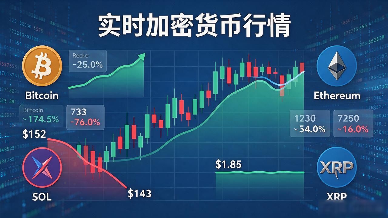 数字货币今天价格多少?BTC、ETH、SOL最新行情一键速查