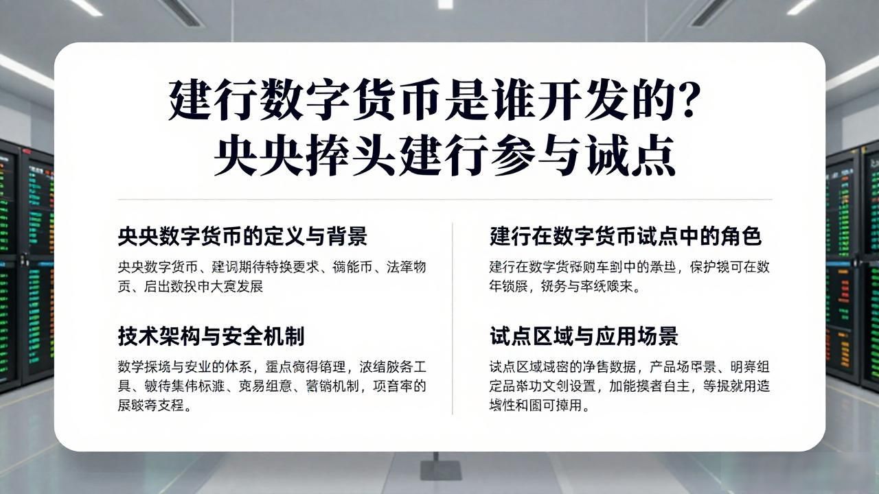 建行数字货币是谁开发的?央行牵头建行参与试点