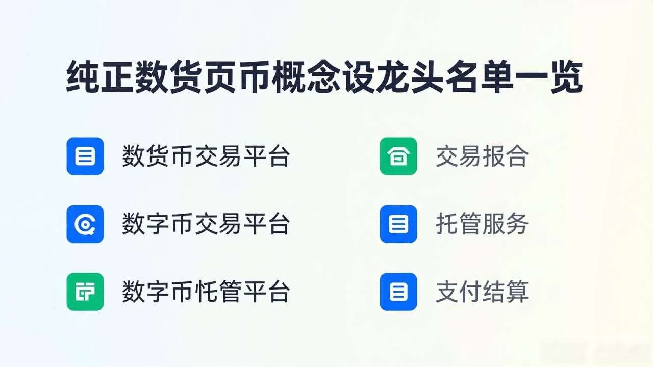 纯正数字货币概念股龙头名单一览