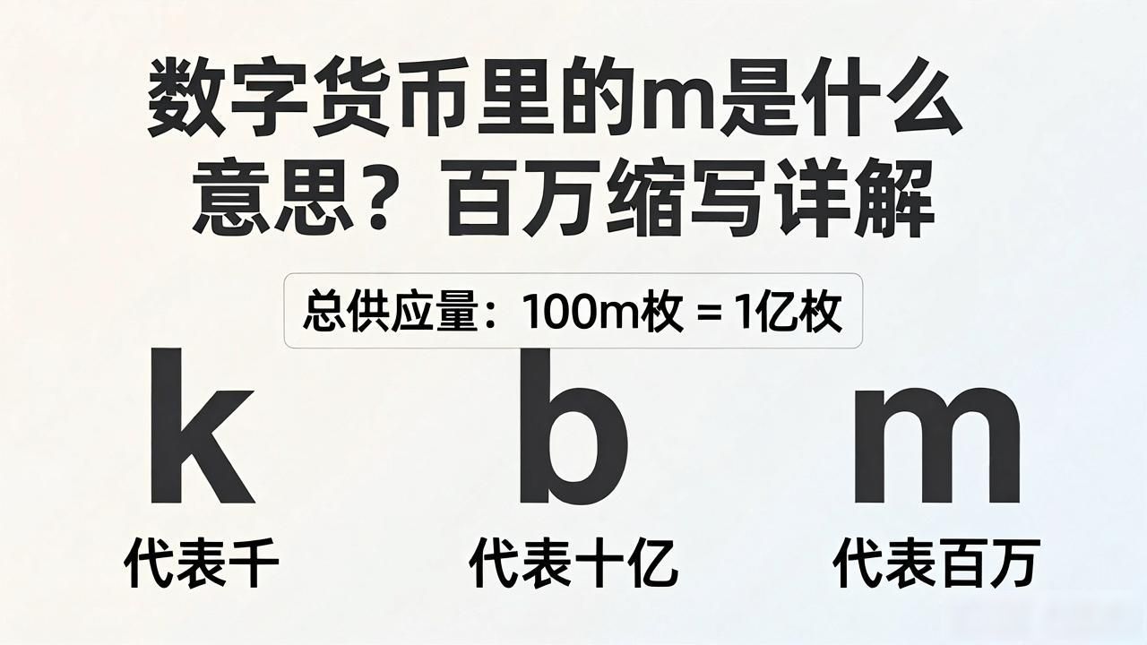 数字货币里的m是什么意思?百万缩写详解