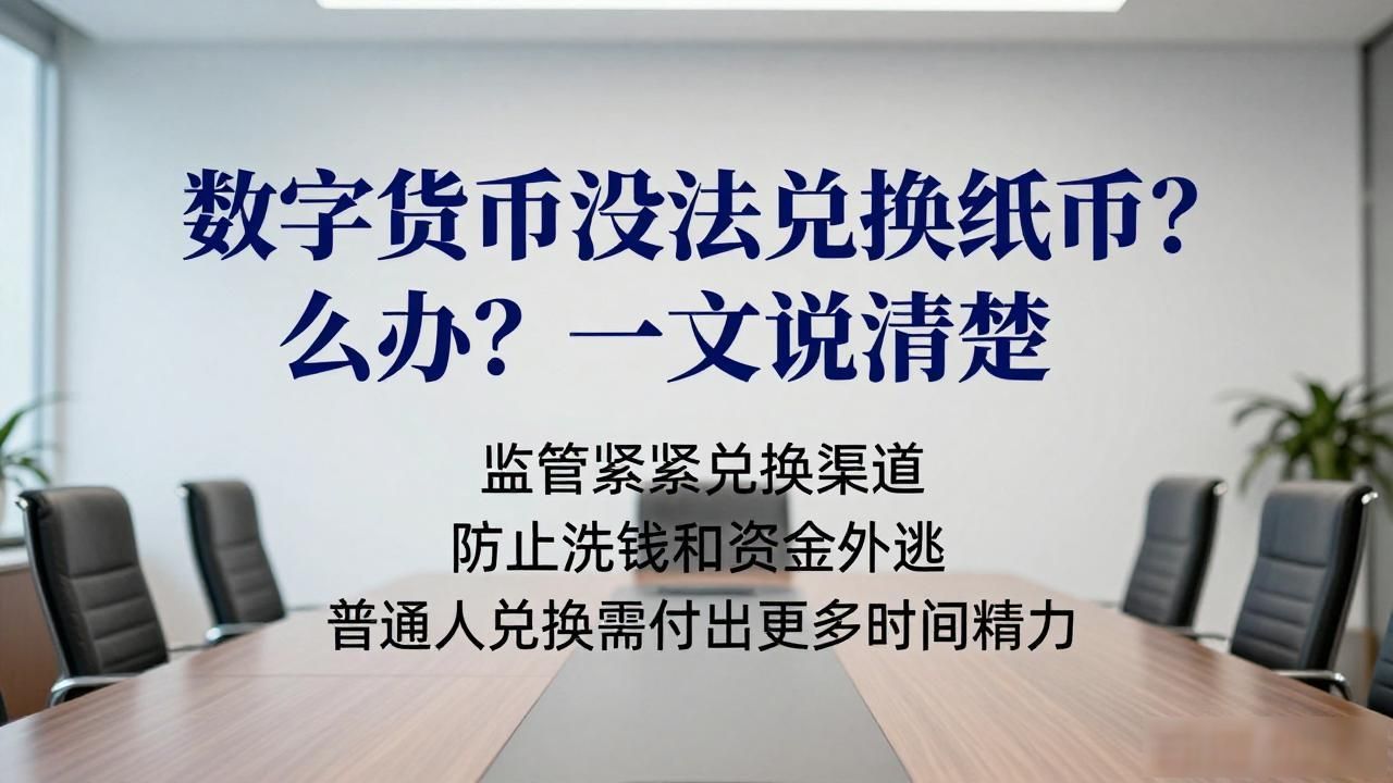 数字货币没法兑换纸币怎么办?一文说清楚