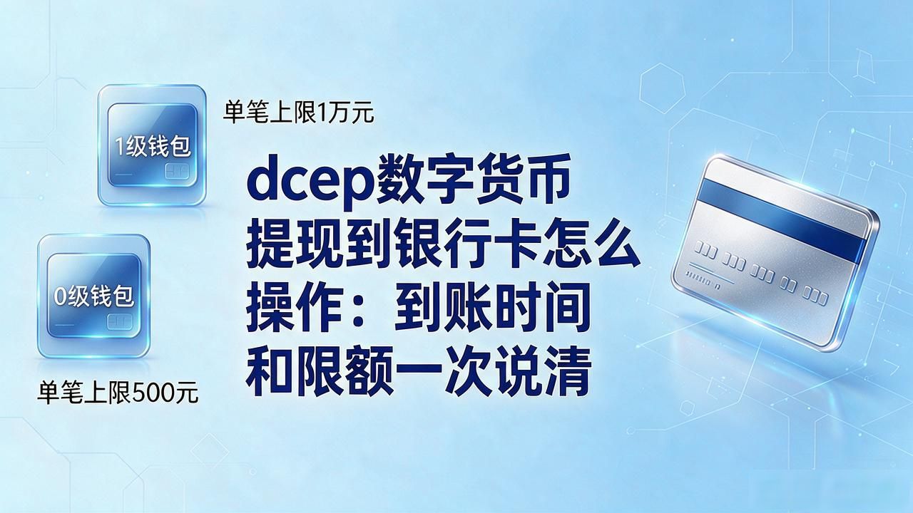 dcep数字货币提现到银行卡怎么操作:到账时间和限额一次说清