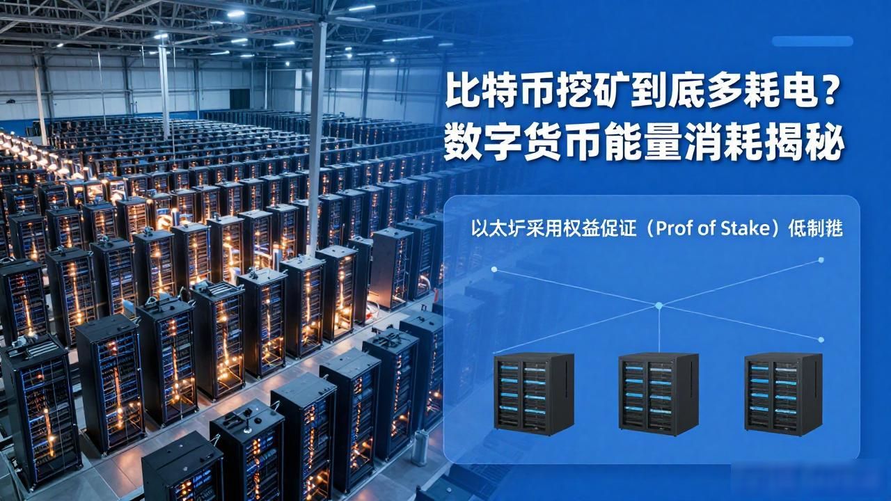 比特币挖矿到底多耗电?数字货币能量消耗揭秘