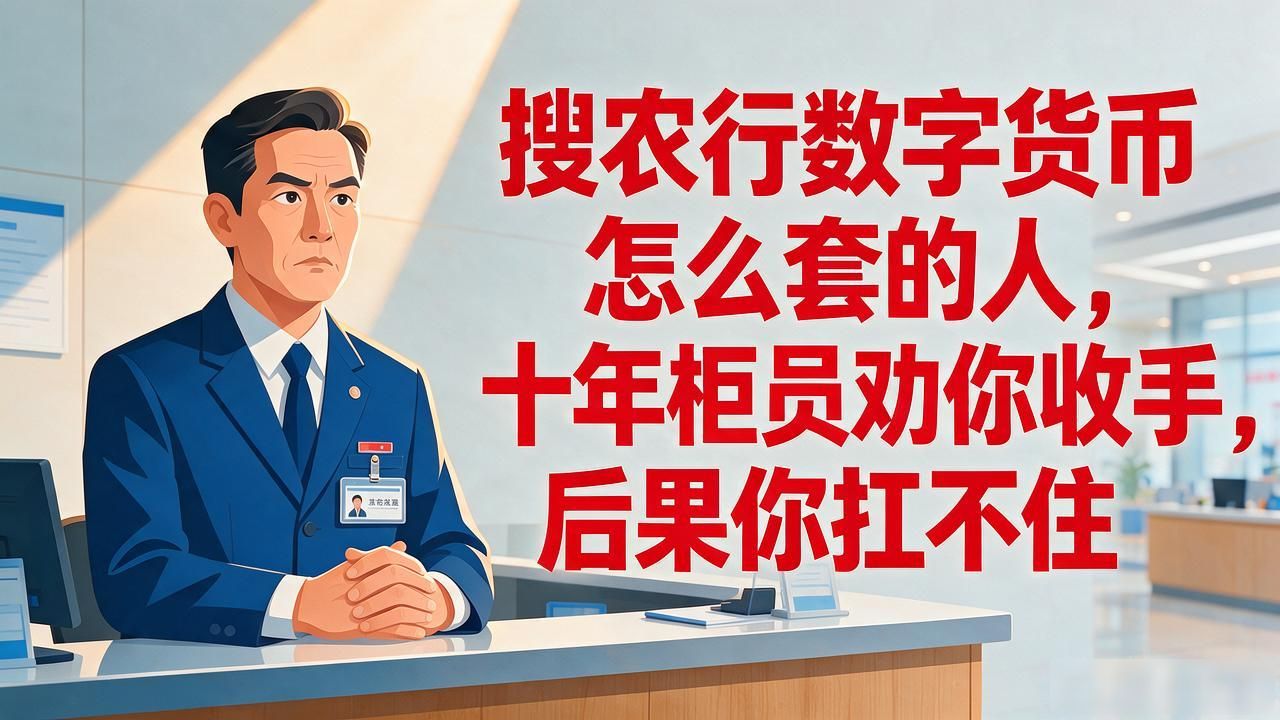 搜农行数字货币怎么套的人,十年柜员劝你收手,后果你扛不住