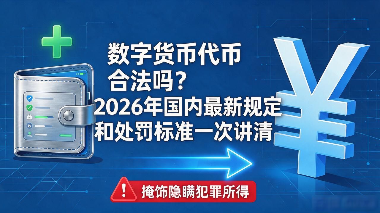 数字货币代币合法吗?2026年国内最新规定和处罚标准一次讲清