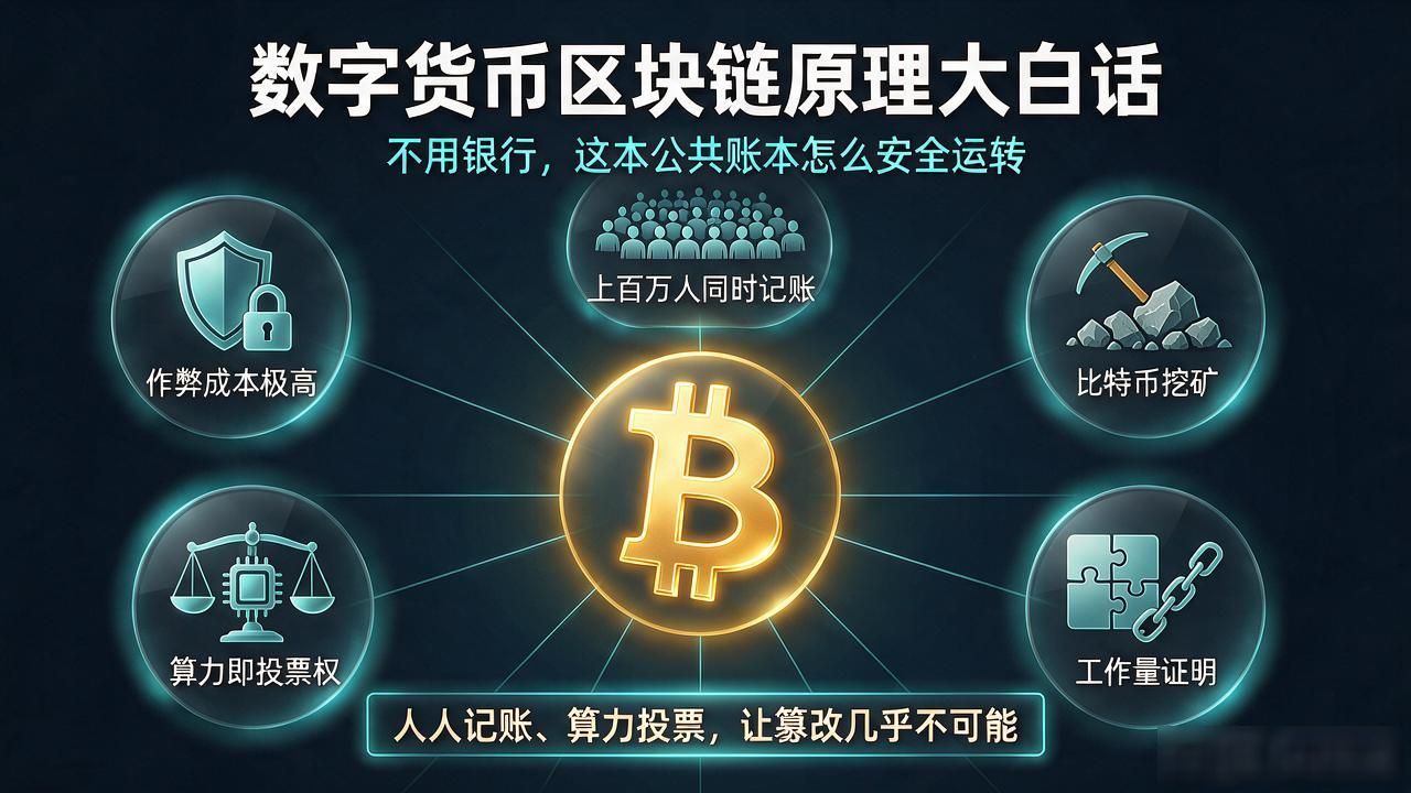 数字货币区块链原理大白话:不用银行,这本公共账本怎么安全运转