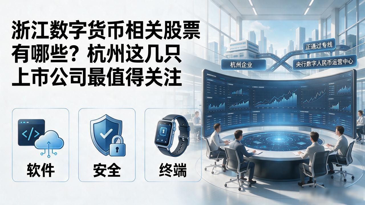 浙江数字货币相关股票有哪些?杭州这几只上市公司最值得关注