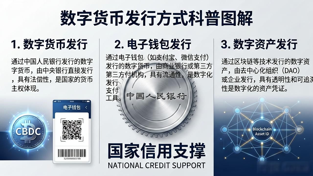 数字货币到底是靠什么发行的?三种主要方式讲清楚
