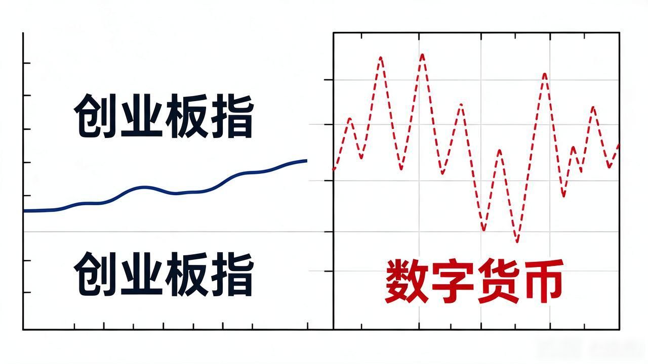 创业板指与数字货币:走势为何不同步?