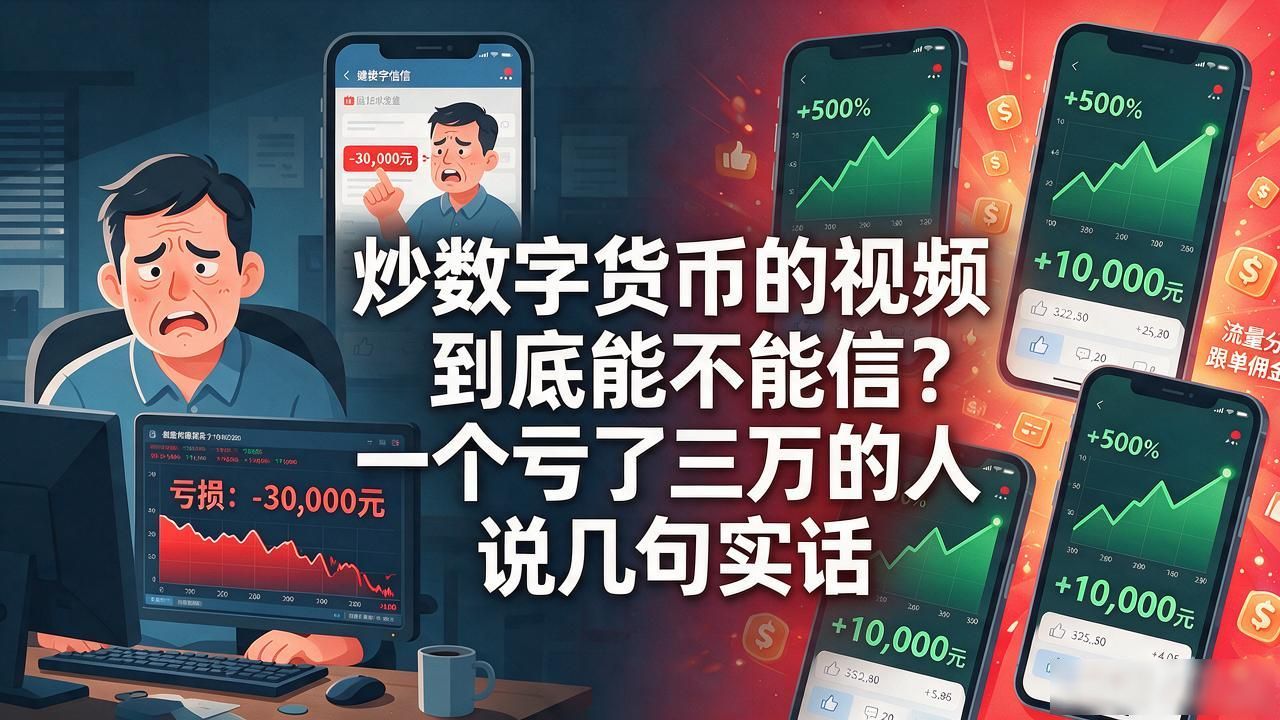 炒数字货币的视频到底能不能信?一个亏了三万的人说几句实话
