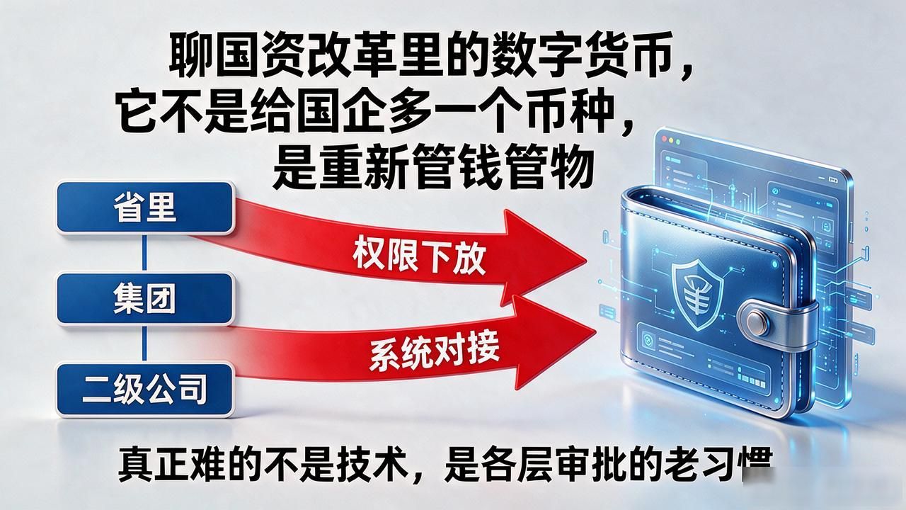 聊国资改革里的数字货币,它不是给国企多一个币种,是重新管钱管物