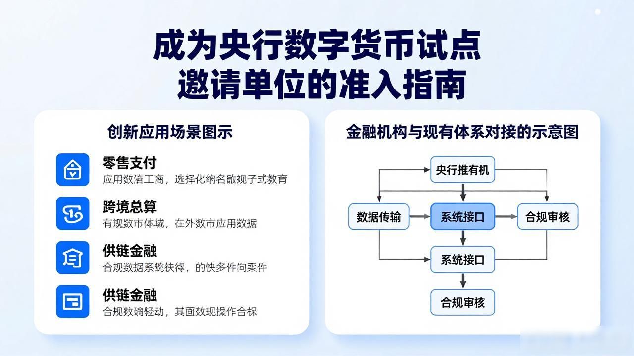 成为央行数字货币试点邀请单位的准入指南