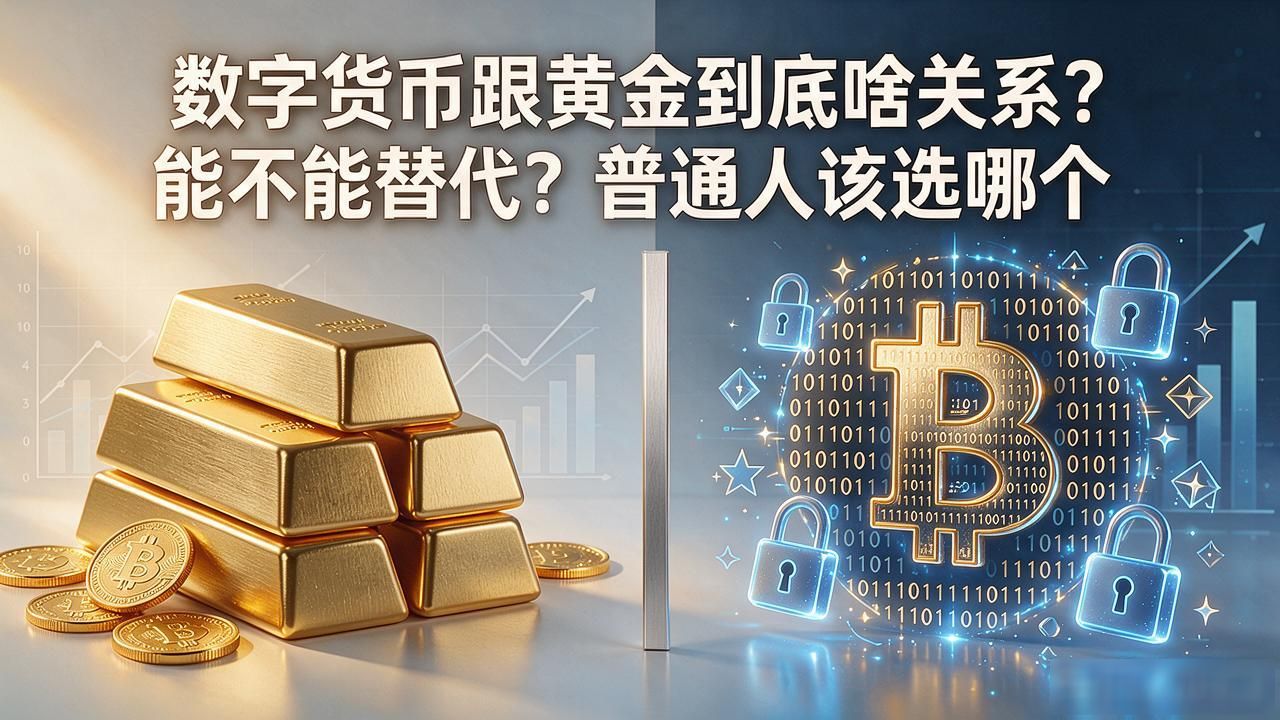 数字货币跟黄金到底啥关系?能不能替代?普通人该选哪个