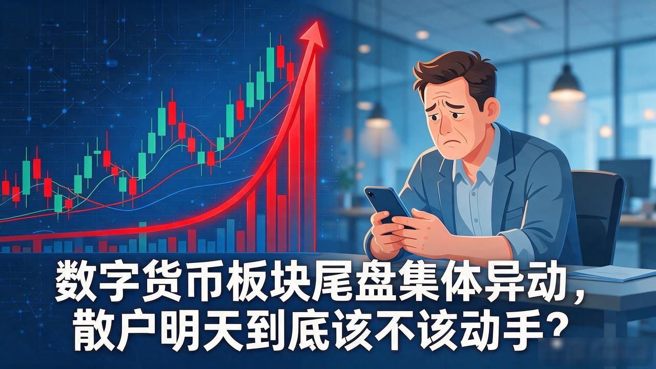数字货币板块尾盘集体异动,散户明天到底该不该动手?