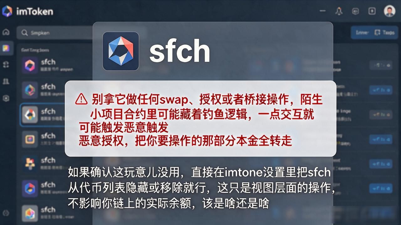 imtoken多了sfch是什么来路,安全吗要不要删,怎么处理