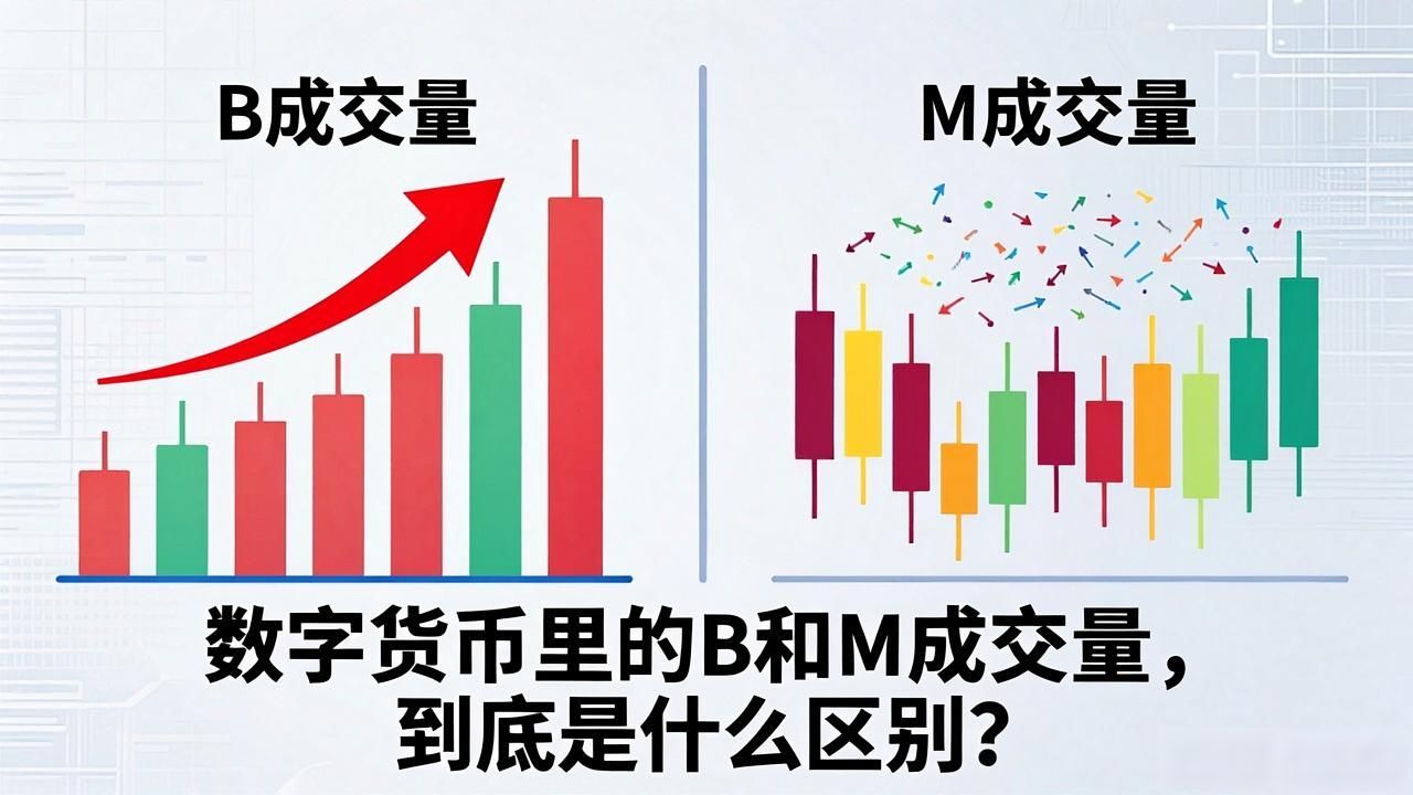 数字货币里的B和M成交量,到底是什么区别?