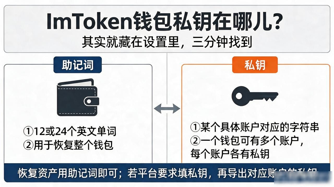 ImToken钱包私钥在哪儿?其实就藏在设置里,三分钟找到