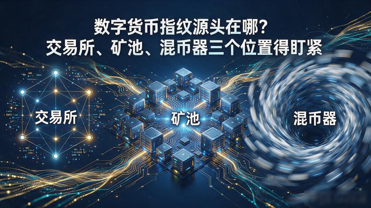 数字货币指纹源头在哪?交易所、矿池、混币器三个位置得盯紧