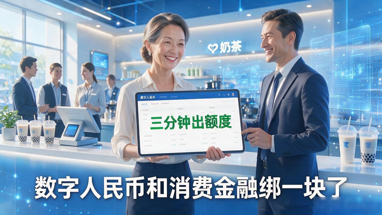 数字人民币和消费金融绑一块了,你以后分期借钱不用跑银行了