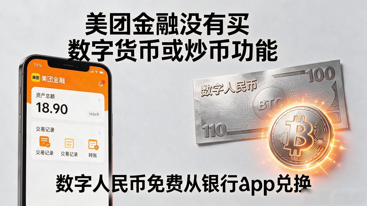 美团金融真的能买数字货币吗?数字人民币和比特币到底啥区别