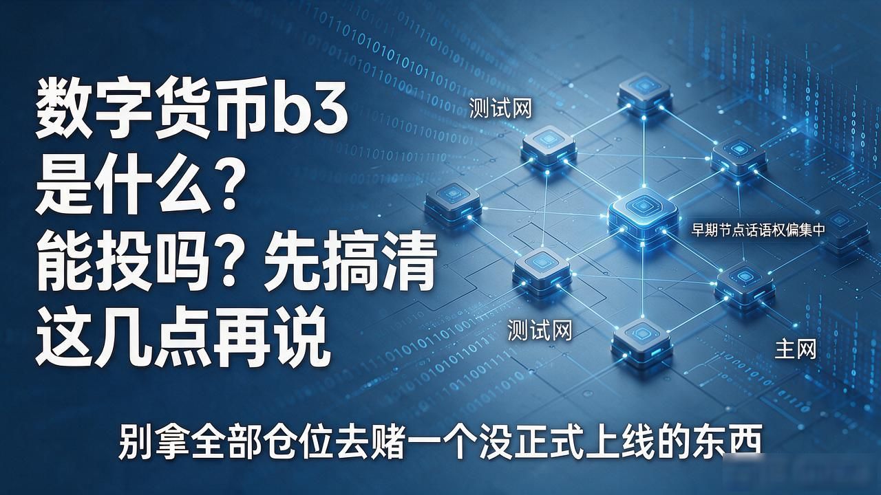 数字货币b3是什么?能投吗?先搞清这几点再说